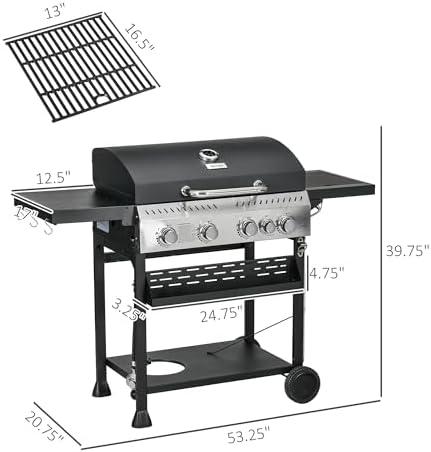 firing​ Up fun: Our Take on the Outsunny ⁢4 Burner Grill