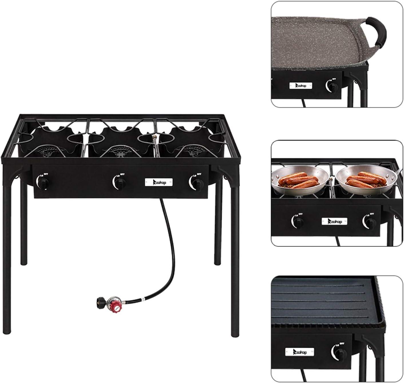 Discover Outdoor Cooking Bliss: Our Mega-Powered ⁤Triple ​Burner!