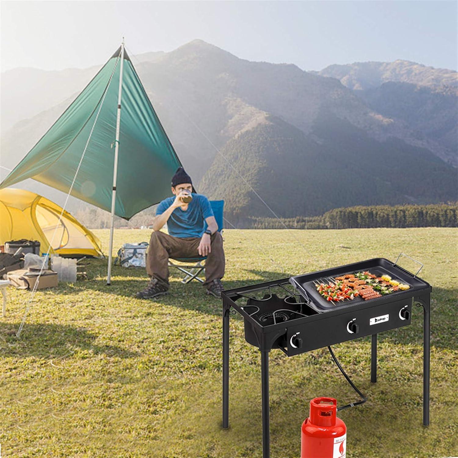 Discover Outdoor⁣ Cooking Bliss: ⁢Our⁢ Mega-Powered Triple Burner!