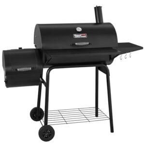 Royal Gourmet CC1830S 30" BBQ Charcoal Grill and Offset Smoker | 811 Square Inch cooking surface, Outdoor for Camping | Black