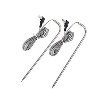 Replacement Meat Probe for Pit Boss Pellet Grill, Compatible with Pit Boss Series Pellet Grill and Smoker, 3.5 mm Plug, 2 Waterproof Temperature Probes