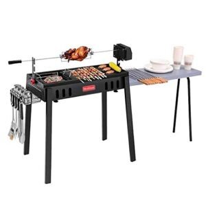 AKALNNB Barbecue Grill Portable Barbecue, Household Thickened Charcoal Multi-Person Barbecue, and Portable Folding Picnic Shelf, Stable and Durable 155 70 50cm