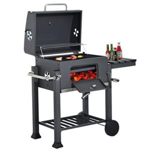 Barbecue Picnic Grills Kebab Stove Charcoal Oven with Waterproof Black BBQ Grills for Yard Garden Outdoor
