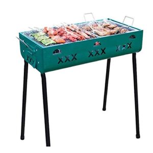 Barbecue Grill Portable Thick Charcoal Multi-Person Barbecue, Stable and Durable with Outdoor Picnic Shelf, 600 320 710mm