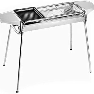 Portable Charcoal Barbecue Portbale Charcoal BBQ Grill Stainless Steel Foldable Outdoor Barbecue Tool for Outdoor Picnic Patio Backyard