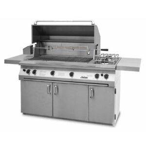 Solaire 56" Cart Grill With Dual Side Burner, Rear Ir Burner, And Rotisserie