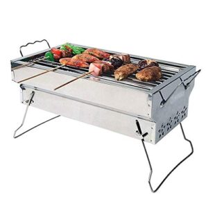 AKALNNB Barbecue Grill Household Thick Stainless Steel Charcoal Multi-Person Barbecue, Outdoor Portable Shelf is Stable and Durable, 35 20 19.5cm