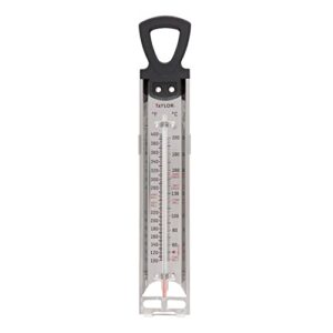 Taylor Stainless Steel Candy Deep Fry Food Cooking Kitchen Analog Paddle Thermometer, Frying Thermometer for Candy, Maple Syrup, Sugar, Brewing, Includes Pan Clip, 12 Inches