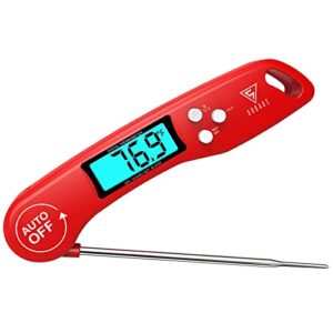 DOQAUS Digital Meat Thermometer, Instant Read Food Thermometer for Cooking, Kitchen Probe with Backlit & Reversible Display, Cooking Temperature Probe for Turkey, Grill, BBQ, Baking,Bread,Sourdough