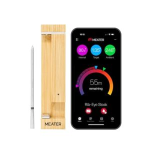 MEATER Pro: Smart Bluetooth Wireless Meat Thermometer Digital | 1000°F Heat Resistance | Long Range | Certified Accuracy | BBQ, Oven, Grill, Smoker, Air Fryer, Deep Fryer | 50+ Recipes in App