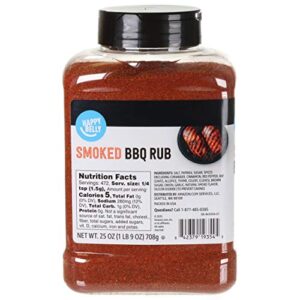 Amazon Brand - Happy Belly Smoked BBQ Rub, 25 ounce (pack of 1)