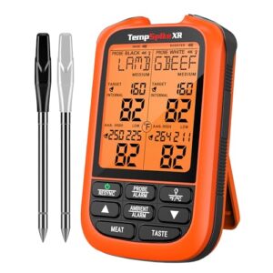 ThermoPro TempSpike 1000FT Wireless Meat Thermometer Digital with 2 Upgraded Ultra-Thin Probe, Smoker Thermometer Wireless for Oven/Rotisserie/Sous Vide/Stove/BBQ Grill Thermometer