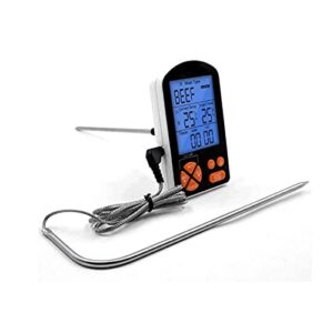 GIENEX Digital Meat Thermomete, Dual Probe Grill Thermometer with Large LCD, Kitchen Cooking Thermomete Timer for Oven BBQ Smoker Beef Candy Milk Water