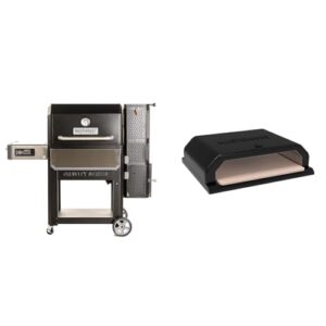 Masterbuilt MB20041220 Gravity Series 1050 Digital Charcoal Grill and Smoker Combo, 1050 sq. in & MB20181722 Gravity Series Grill Outdoor Pizza Oven, Black