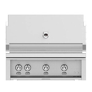 Hestan 89000 BTU 36 Inch Wide Liquid Built-in Grill Trellis System Infrared Sear Burners and Rotisserie Outdoor Series, 36" Propane, Stainless Steel