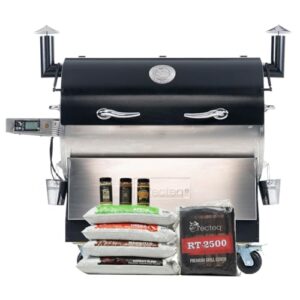 recteq RT-2500 BFG Pellet Smoker Grill, Wi-Fi-Enabled Outdoor Grills & Smokers, Electric Pellet Grill with 2500 Sq In Cook Space, RT-2500 BFG + Grilling Basics Bundle