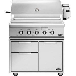 DCS Series 7 Traditional 36-Inch Propane Gas Grill with Rotisserie On CAD Cart - BH1-36R-L