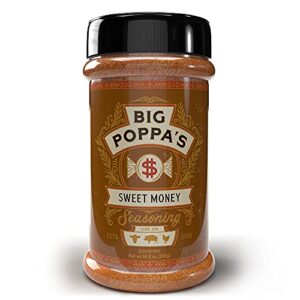 Big Poppa’s Sweet Money BBQ Rub — Award Winning Pork BBQ Rub — Gluten-Free Spice Mix — Dry Rubs for Smoking and Grilling with Granulated Honey (14 Oz)