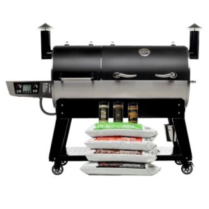 recteq DualFire 1200 Wood Pellet Smoker Grill, Wi-Fi Electric Pellet Grills, Dual Chambers for Hot and Fast + Low and Slow Cooking, DualFire 1200 + Grilling Basics Bundle