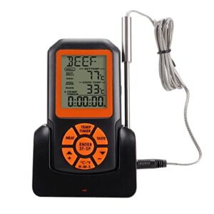 Feilx Instant Read Meat Thermometer for Cooking for Kitchen, Food Cooking, Grill, BBQ, Smoker, Candy, Home Brewing, Coffee, and Oil Deep Frying, with Stainless Steel Probes