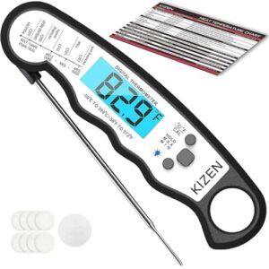 KIZEN Instant Read Meat Thermometer Digital - Food Thermometer for Cooking, Grill, Oven, BBQ - Probe Thermometer for Kitchen