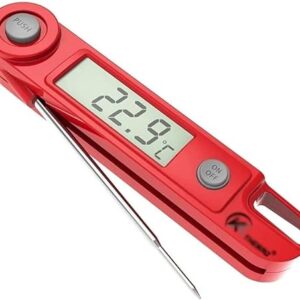 JYYBN Digital Probe Thermometer Foldable Food BBQ Meat Oven Folding Kitchen Thermometer Waterproof Cooking Water Oil Tools