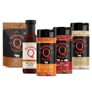 Kosmos Q $10,000 Steak Bundle - Gourmet Rubs, Brisket Mop & Brisket Injection - Rubs & Spices Kit for Mouthwatering Steaks at Home