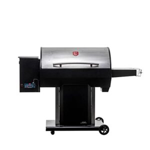 USSC Grills USG890SS Stainless Steel Wood Pellet Grill and Smoker, Black, Large