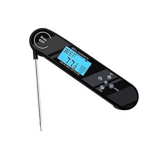 CAFFIA Digital Instant Read Meat Thermometer - Waterproof Kitchen Food Cooking Thermometer with Backlight LCD - Best Super Fast Electric Meat Thermometer Probe for BBQ Grilling Smoker Baking Turkey