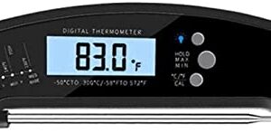 YOUOOK Instant Read Meat Thermometer for Cooking, Fast & Precise Digital Food Thermometer with Backlight, Calibration, and Foldable Probe for Deep Fry, BBQ, Grill, and Roast Turkey