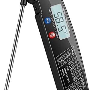 YOUOOK Instant Read Meat Thermometer - Best Waterproof Ultra Fast Thermometer with Backlight & Calibration. Digital Food Thermometer for Kitchen, Outdoor Cooking, BBQ, and Grill