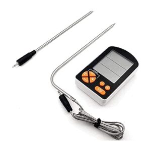 zhanghong Kitchen Thermometer Real-time Thermometer Wan Meat Food Thermometer, Large Backlit Screen, Timing Alarm Function, Instant Read Waterproof Digital Kitchen Thermometer Probe