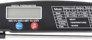 CAFFIA Kitchen Thermometer Meat Digital Cooking Food Probe Folding Kitchen Thermometer