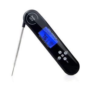 CAFFIA Meat Thermometer for Cooking Food Thermometer Digital Instant Read Kitchen Cooking Thermometer with Backlight LCD for Grilling/BBQ/Baking/Candy/Liquids/Oil