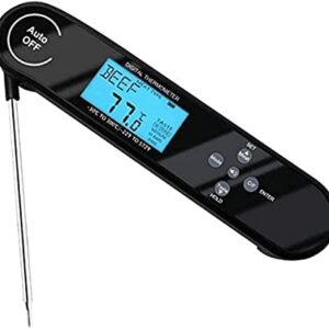 YOUOOK Digital Instant Read Meat Thermometer - Waterproof Kitchen Food Cooking Thermometer with Backlight LCD - Best Super Fast Electric Meat Thermometer Probe for BBQ Grilling Smoker Baking Turkey