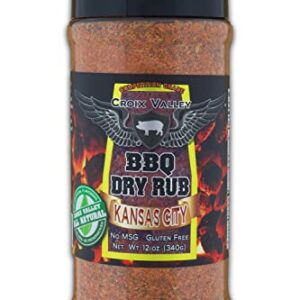 Croix Valley - All Natural and Gluten Free, Kansas City BBQ Dry Rub, 12 Ounce, (Pack of 6)
