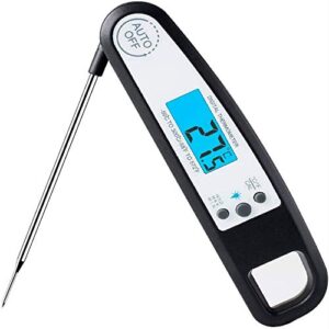 CAFFIA Digital Instant Meat Food Thermometer - BBQ or Grilling, with Probe, Quick, Smart Read for Cooking Red Meat, Candy, Tea, Oven Roast for Kitchen