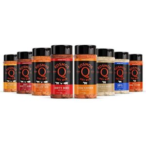 Kosmos Q BBQ Rub Variety Flavors, 8 Piece Assortment