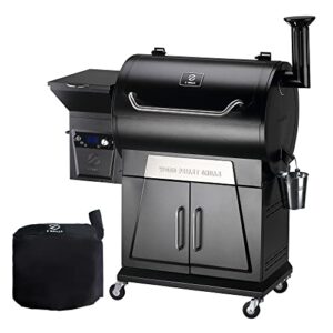 Z GRILLS Pellet Grill Smoker with PID 2.0 Controller, 700 Cooking Area, Meat Probes, Rain Cover for Outdoor BBQ, 700D3