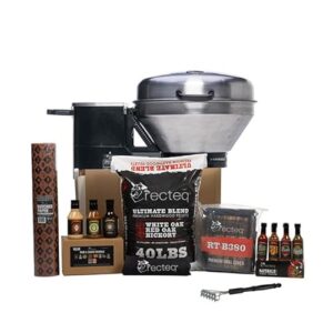 recteq Pellet Grill RT-B380 Bullseye, Electric Pellet Smoker Grill, BBQ Grill, Outdoor Grill, Electric Smokers, Wood Pellet Smoker Uses 100% Wood Pellets, Pellet Grill + BBQ Master Bundle