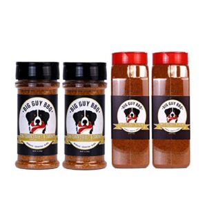 Chi-town Barbecue Spice SPG Seasoning Jar Big Guy's Salt Pepper Garlic Spice For Sweet & Smokey Competition Style Gluten Free All Natural Dry Rub (Pack of 4)