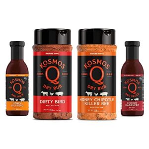 Kosmos Q Baby Back Ribs Bundle - Gourmet Rubs w/Sweet & Spicy BBQ Sauces - Grilling Spice & Sauce Kit for Tender, Mouthwatering Ribs
