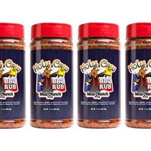 Meat Church Holy Cow BBQ Rub and Seasoning for Meat and Vegetables, Gluten Free, 12 Ounces - PACK OF 4