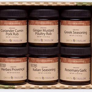 Smith & Truslow Grill Favorites (6 Jar Set) Premium Organic Dry Rubs for Meat, Poultry & Fish - Grilling Spices Gift Set for Dads
