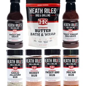 Heath Riles BBQ Competition Rib Bundle (4 Rubs, 2 Sauces and 1 Marinade), Competition Winning Products from Pitmaster Heath Riles