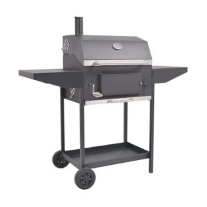 cargtgsb BBQ Smoker with Bottom Shelf Black 33.7"-Cooking Area Height from The Ground,Quality Verified