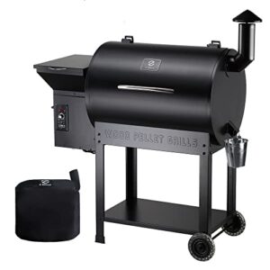 Z GRILLS Pellet Smoker Grill with PID Control, Rain Cover, 700 sq. in Cooking Area for Outdoor BBQ, ZPG-7002B