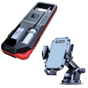 VICSEED Wireless Meat Thermometer with High Accuracy Ceramics Probe and 72H Continuous Cooking & Upgrade Universal Phone Holders for Your Car with Powerful Suction and Rally Racing-Grade Stability