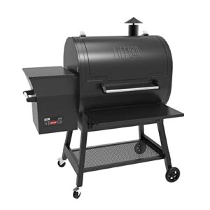 LifePro SCSP1500LP 1500 Square Inch Barrel Precision Wood Pellet Smoker Grill with Digital Control, 3 Grates for Large Cook Surface