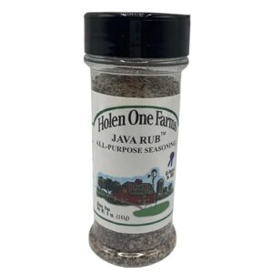 Holen One | Java Rub and Seasoning | Roast and Rib Rub | Coffee Rub | Bold Flavor | Gluten Free | No MSG | Sea Salt | Use on Ribs, Roasts, Steaks, Chicken, and More | 5 oz Bottle | Pack of 6